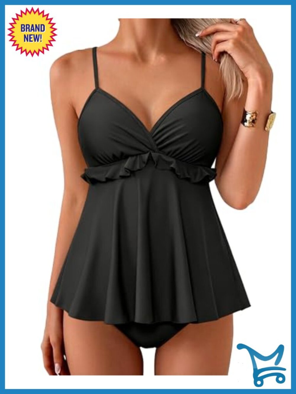 Tankini Swimsuits Flowy Tummy Control Bathing Suit Floral